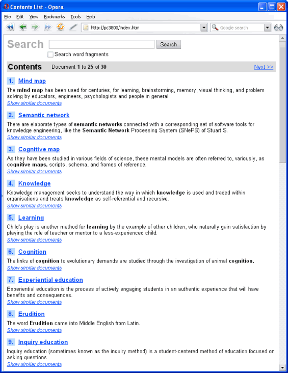 InfoRapid KnowledgeMap-Server
