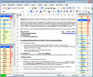 InfoRapid Schreibhilfe / InfoRapid Write Assistant